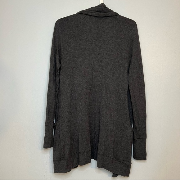 ATHLETA Women Pranayama Wrap Cardigan Charcoal Grey Modal Stretch Size XXS Small - Picture 8 of 9